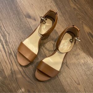 Michael Kors, cognac open-toe heels, sz 7